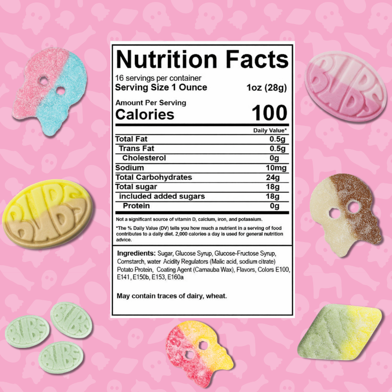 Swedish Candy BUBS Mix 0.5lb-Sweet and Sour Mix-Vegan-Gelatin Free- Halal