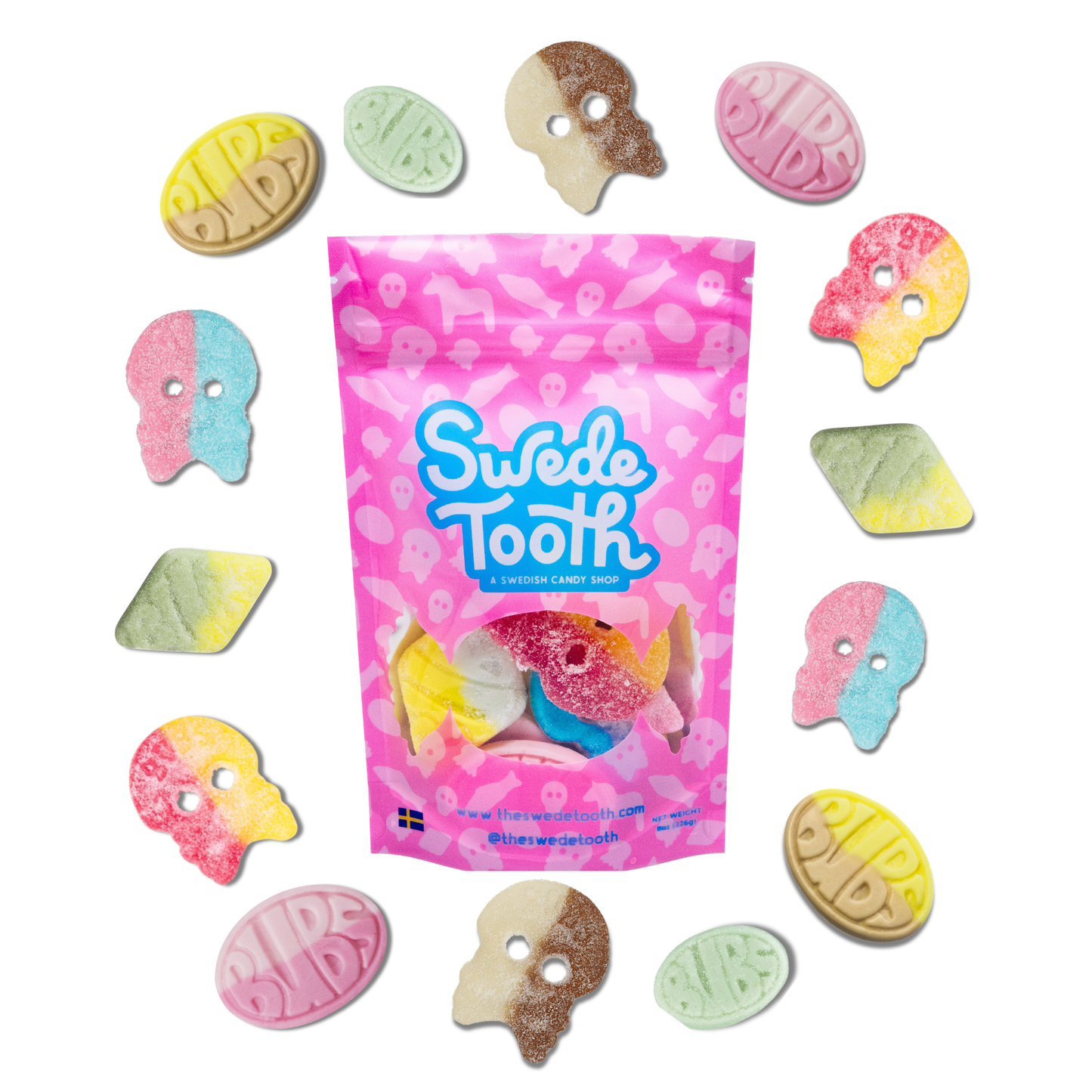 Swedish Candy BUBS Mix 0.5lb-Sweet and Sour Mix-Vegan-Gelatin Free- Halal