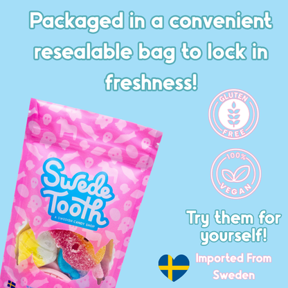 Swedish Candy BUBS Mix 0.5lb-Sweet and Sour Mix-Vegan-Gelatin Free- Halal