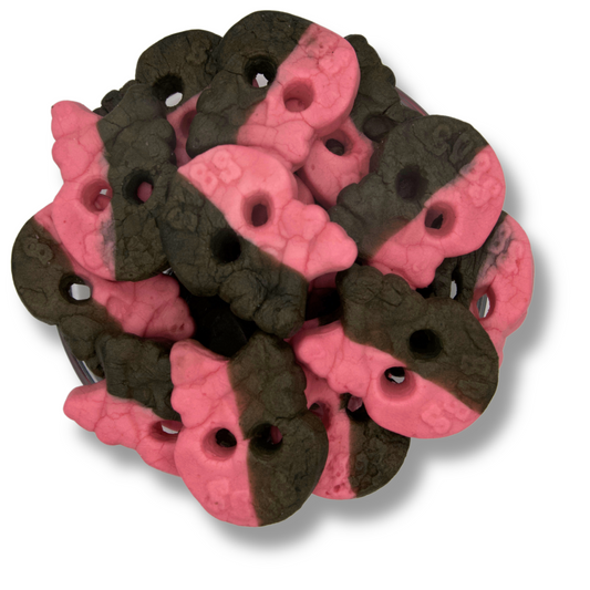 BUBS Raspberry Licorice Foam Skulls